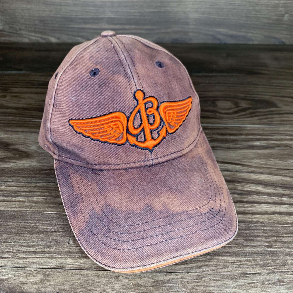 Breitling Luxury Watch Maker Hat VERY FADED Orange